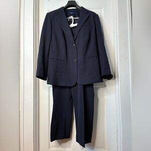 Classic Navy Pinstripe Women’s Chaps Suit 20W